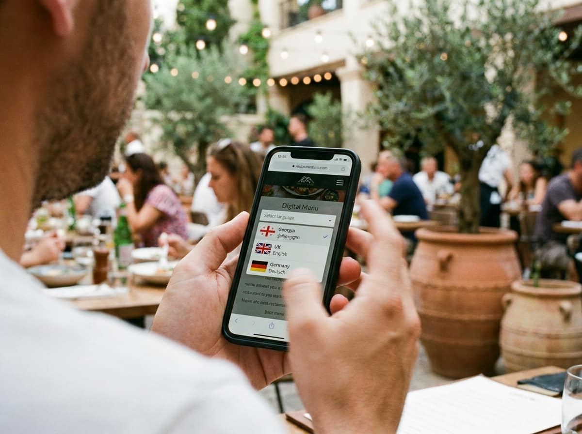 Guest choosing menu language