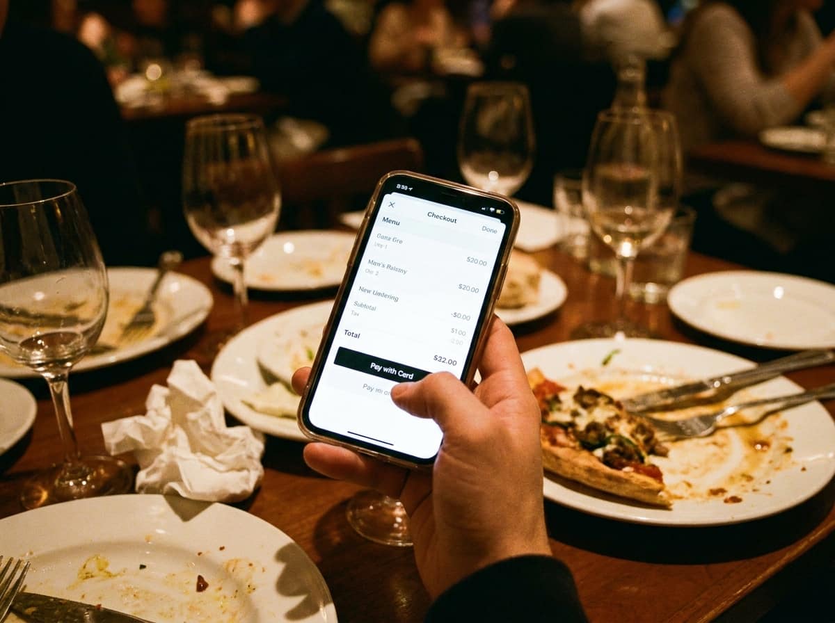 Paying for order from smartphone